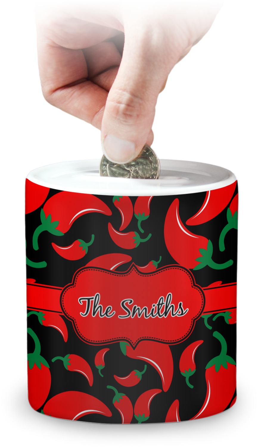 Chili Peppers Coin Bank (Personalized) YouCustomizeIt