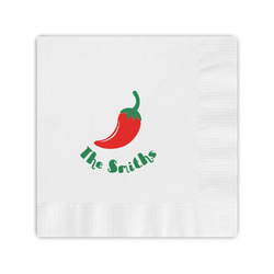 Chili Peppers Coined Cocktail Napkins (Personalized)