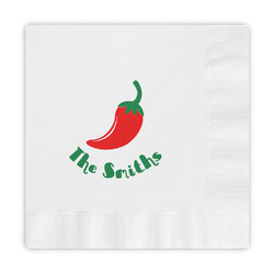 Chili Peppers Embossed Decorative Napkins (Personalized)