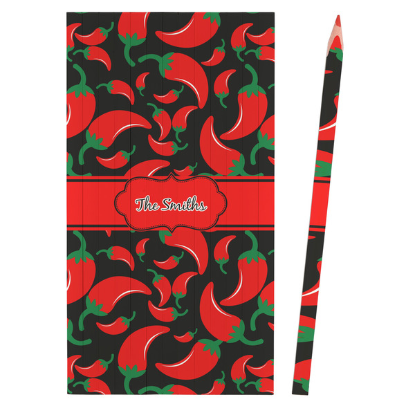 Chili Peppers Colored Pencils - Front View