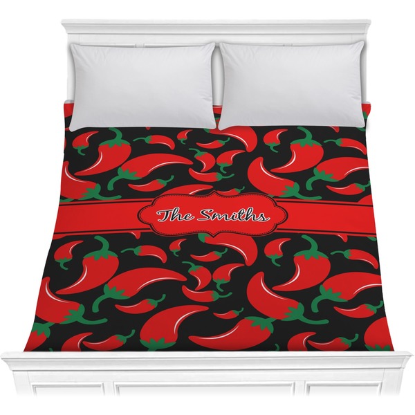 Custom Chili Peppers Comforter - Full / Queen (Personalized)