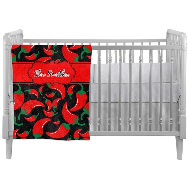 Custom Chili Peppers Crib Comforter / Quilt (Personalized)