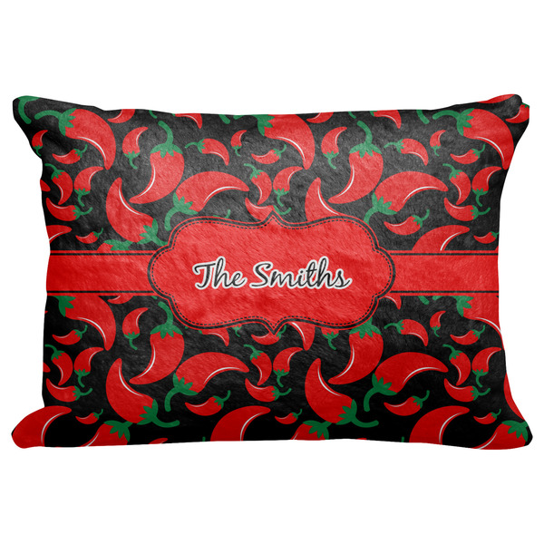 Custom Chili Peppers Decorative Baby Pillowcase - 16"x12" w/ Name or Text