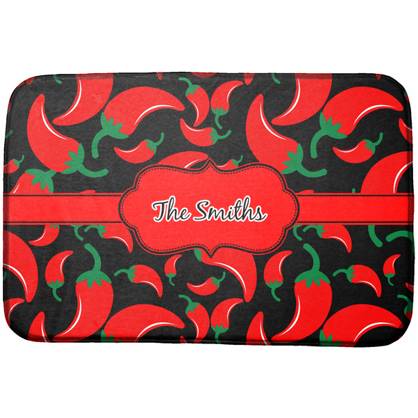 Custom Chili Peppers Dish Drying Mat w/ Name or Text