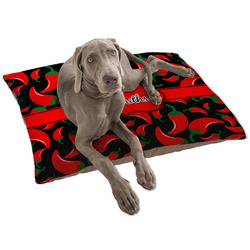 Chili Peppers Dog Bed - Large w/ Name or Text