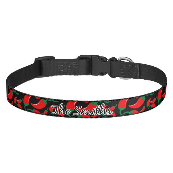 Custom Chili Peppers Dog Collar - Medium (Personalized)