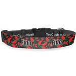 Chili Peppers Deluxe Dog Collar - Medium (11.5" to 17.5") (Personalized)