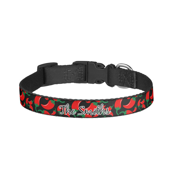 Custom Chili Peppers Dog Collar - Small (Personalized)
