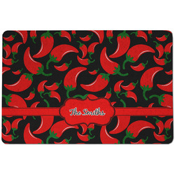 Chili Peppers Dog Food Mat w/ Name or Text