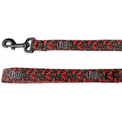 Chili Peppers Dog Leash - 6 ft (Personalized)