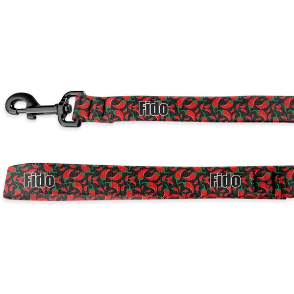 Custom Chili Peppers Deluxe Dog Leash - 4 ft (Personalized)