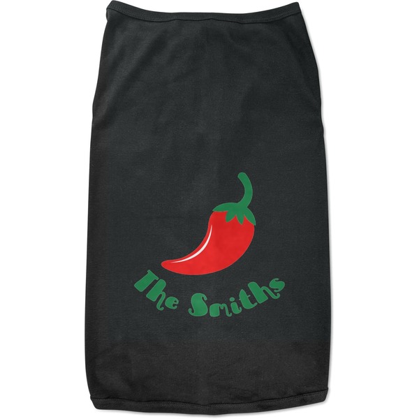 Custom Chili Peppers Black Pet Shirt - XL (Personalized)