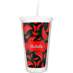 Chili Peppers Double Wall Tumbler with Straw (Personalized)