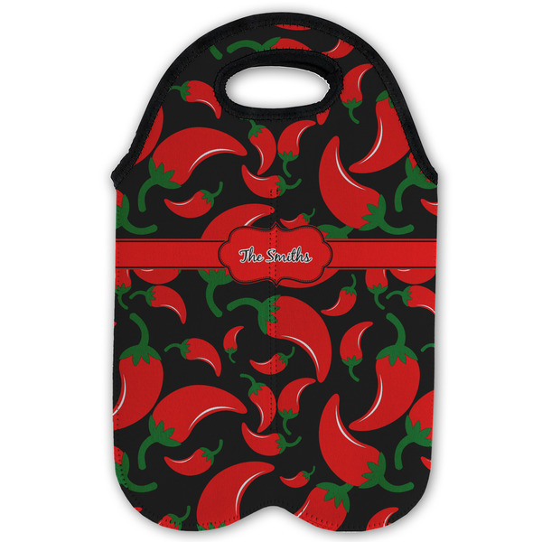 Chili Peppers Double Wine Tote - Flat (new)