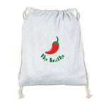 Chili Peppers Drawstring Backpack - Sweatshirt Fleece - Double Sided (Personalized)