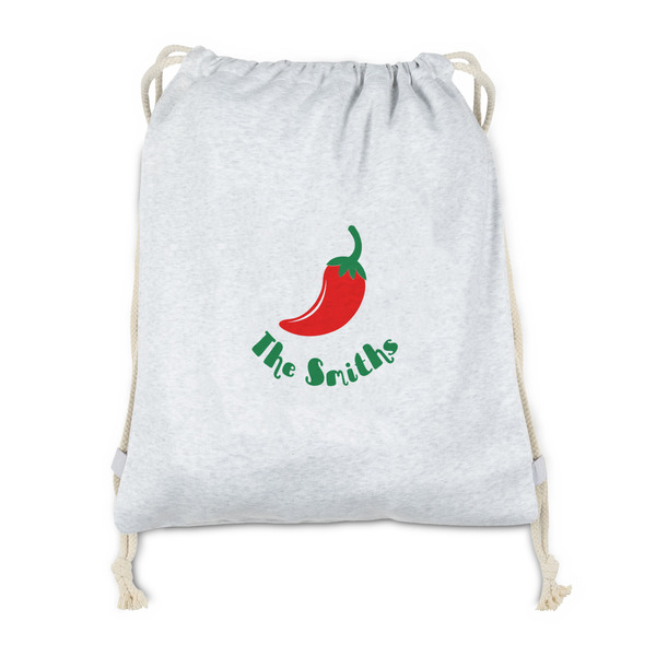 Custom Chili Peppers Drawstring Backpack - Sweatshirt Fleece - Double Sided (Personalized)