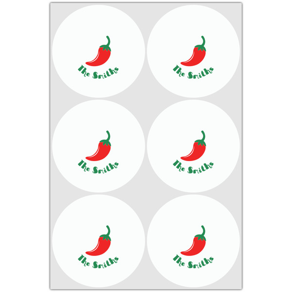 Chili Peppers Drink Topper - Large - Set of 6