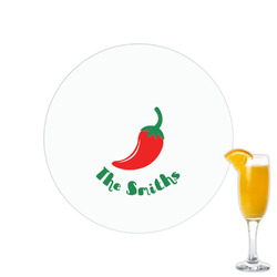 Chili Peppers Printed Drink Topper - 2.15" (Personalized)