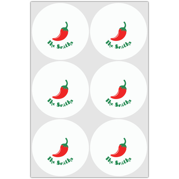 Chili Peppers Drink Topper - XLarge - Set of 6