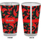 Chili Peppers Pint Glass - Full Color - Front & Back Views