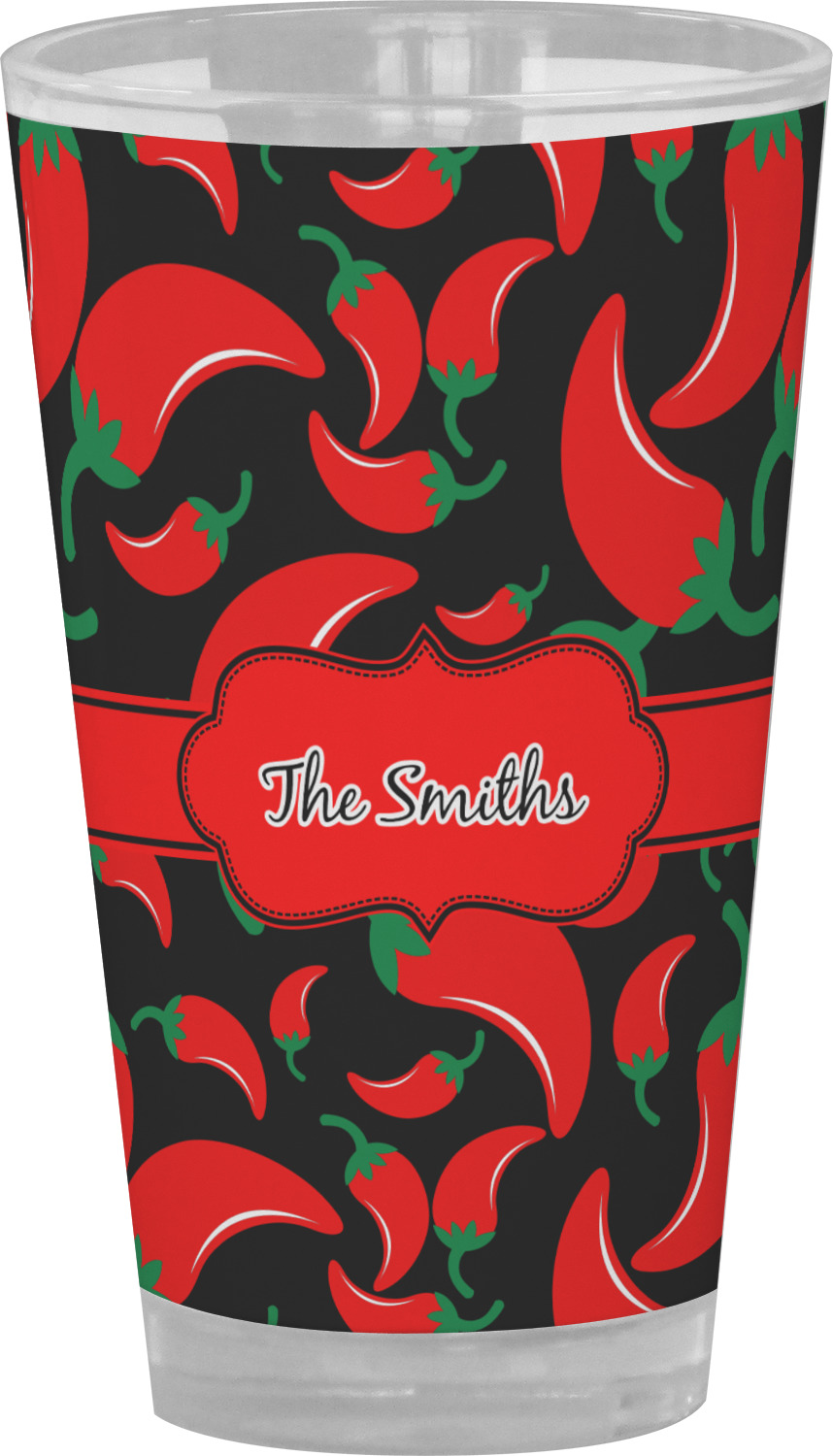 Chili Peppers Drinking / Pint Glass (Personalized) YouCustomizeIt