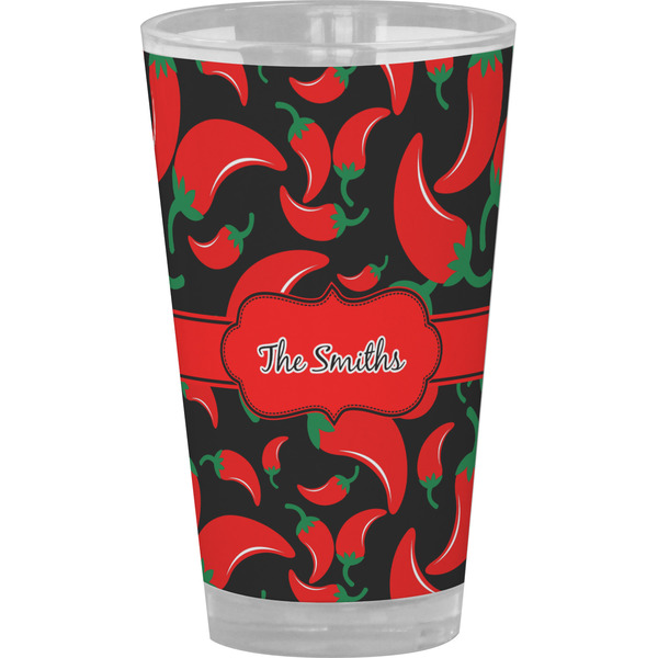 Custom Chili Peppers Pint Glass - Full Color (Personalized)