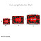 Chili Peppers Drum Lampshades - Sizing Chart