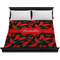 Chili Peppers Duvet Cover - King - On Bed - No Prop