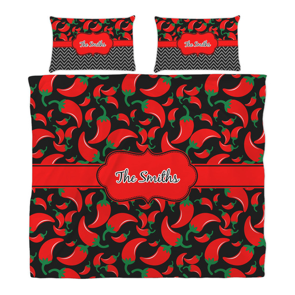 Chili Peppers Duvet Cover Set - King - Alt Approval