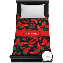 Chili Peppers Duvet Cover - Twin XL (Personalized)