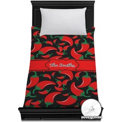 Chili Peppers Duvet Cover - Twin (Personalized)