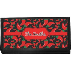 Chili Peppers Canvas Checkbook Cover (Personalized)