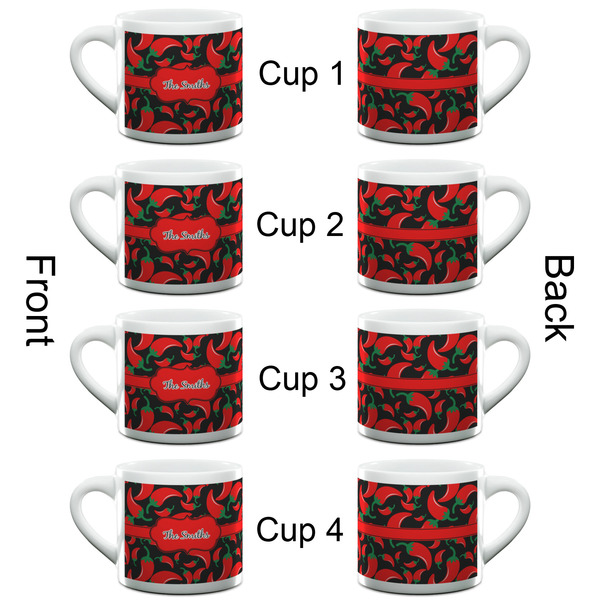 Chili Peppers Espresso Cup - 6oz (Double Shot Set of 4) APPROVAL
