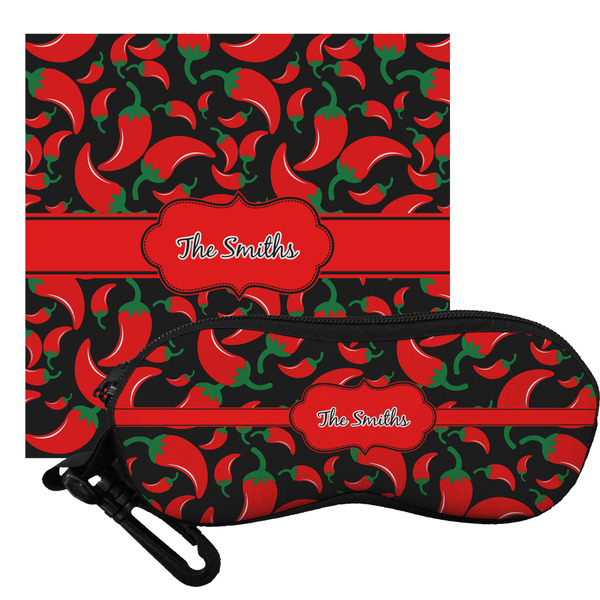 Custom Chili Peppers Eyeglass Case & Cloth (Personalized)