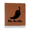 Chili Peppers Leather Binder - 1" - Rawhide - Front View