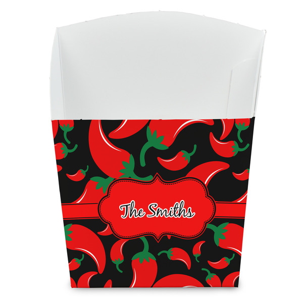 Custom Chili Peppers French Fry Favor Boxes (Personalized)