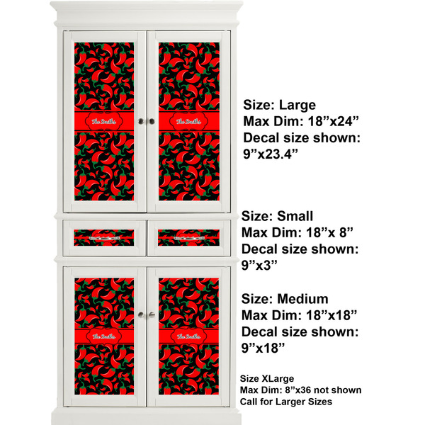 Chili Peppers Full Cabinet (Show Sizes)