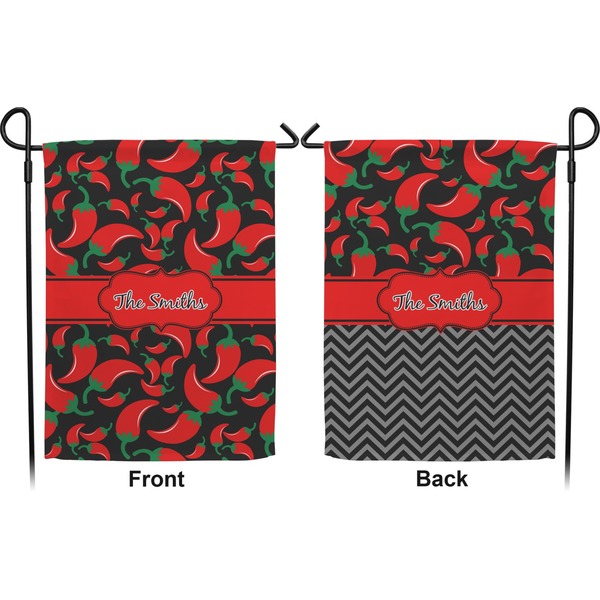 Chili Peppers Garden Flag - Double Sided Front and Back
