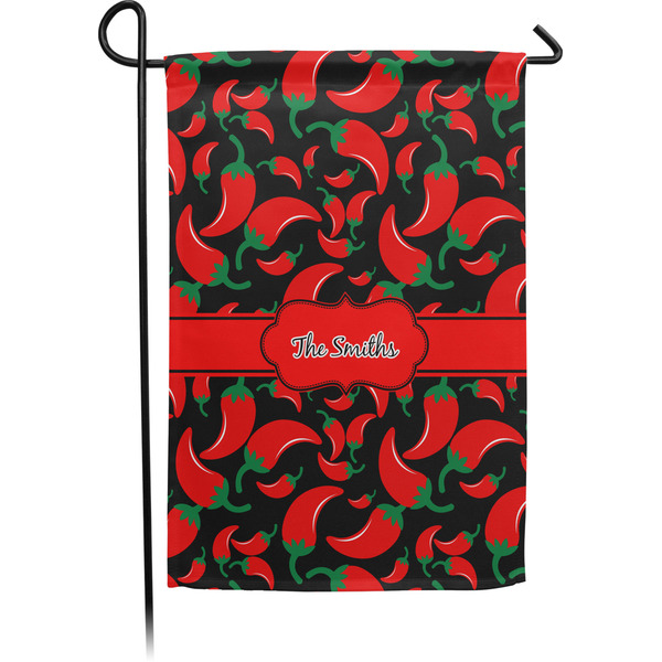 Custom Chili Peppers Small Garden Flag - Single Sided w/ Name or Text