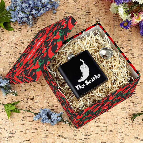 Chili Peppers Gift Boxes with Lid - Canvas Wrapped - Large - In Context