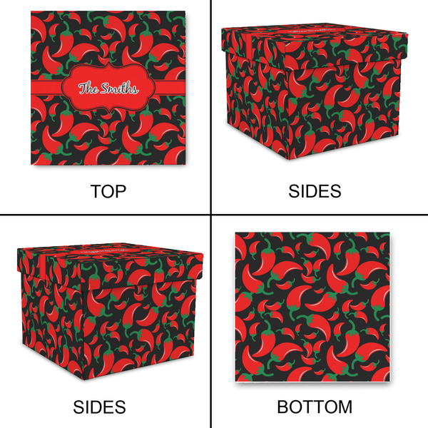 Chili Peppers Gift Boxes with Lid - Canvas Wrapped - Medium - Approval
