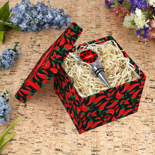 Chili Peppers Gift Boxes with Lid - Canvas Wrapped - Medium - In Context