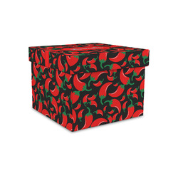 Chili Peppers Gift Box with Lid - Canvas Wrapped - Small (Personalized)