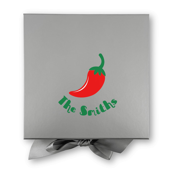 Chili Peppers Gift Boxes with Magnetic Lid - Silver - Approval