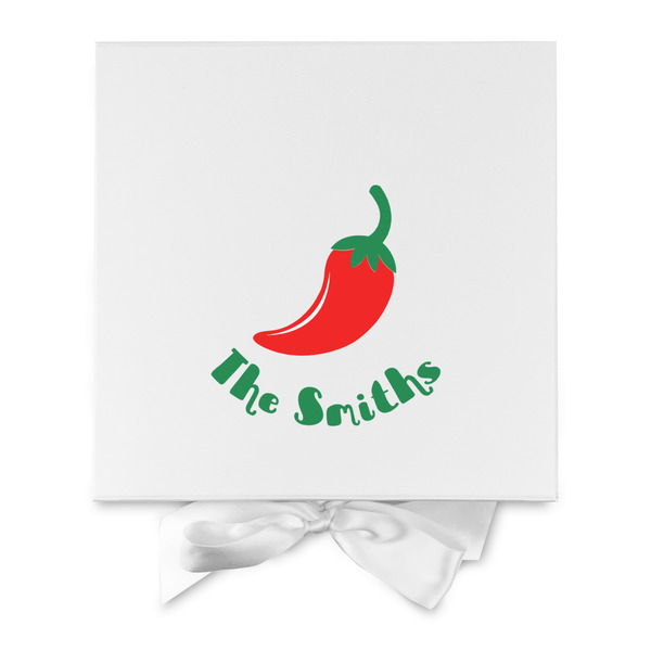 Chili Peppers Gift Boxes with Magnetic Lid - White - Approval