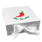 Chili Peppers Gift Boxes with Magnetic Lid - White - Front