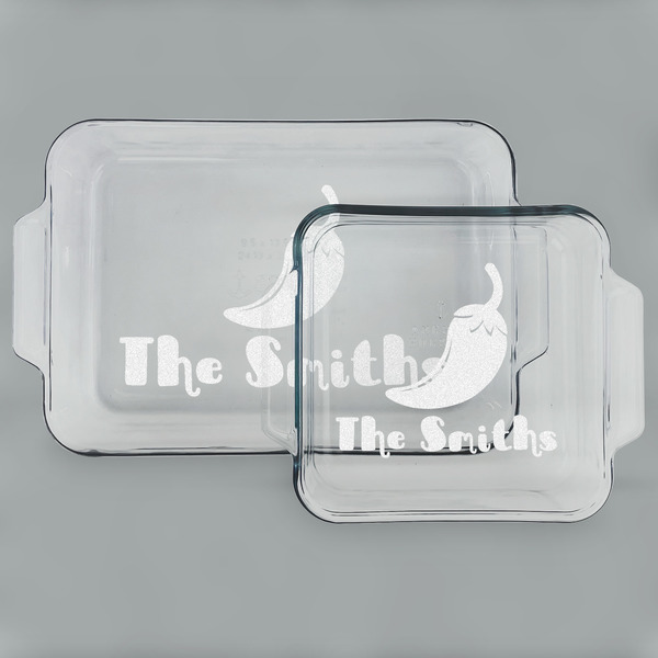 Chili Peppers Glass Baking Dish Set - MAIN (set)