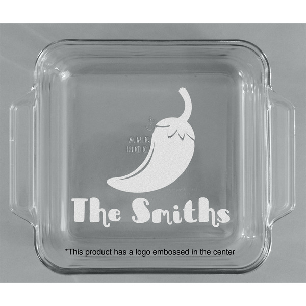 Chili Peppers Glass Cake Dish - APPROVAL (8x8)