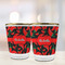Chili Peppers Glass Shot Glass - with gold rim - LIFESTYLE