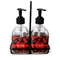 Chili Peppers Glass Soap Lotion Bottle
